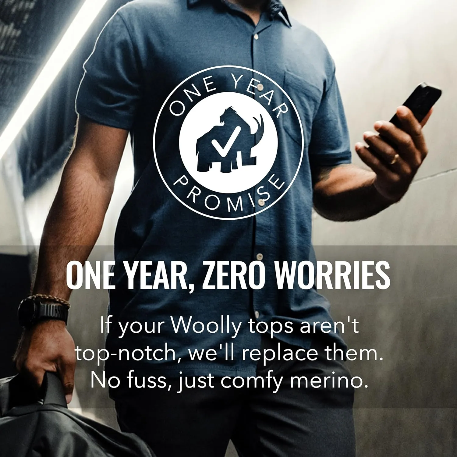 Men's Merino Button-Up by Woolly | RWS Certified | Super Soft, Classic Style, Seattle Designed