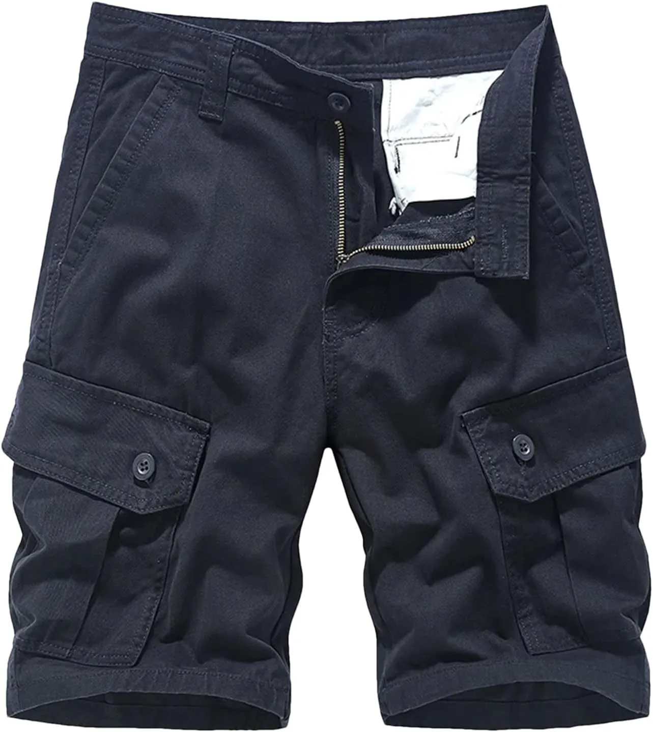 Men's Straight Leg Sports Cargo Shorts Summer Cotton Outdoor Slim Fit Shorts
