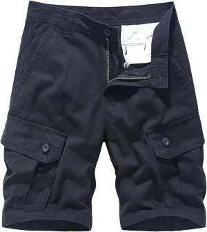 Men's Straight Leg Sports Cargo Shorts Summer Cotton Outdoor Slim Fit Shorts