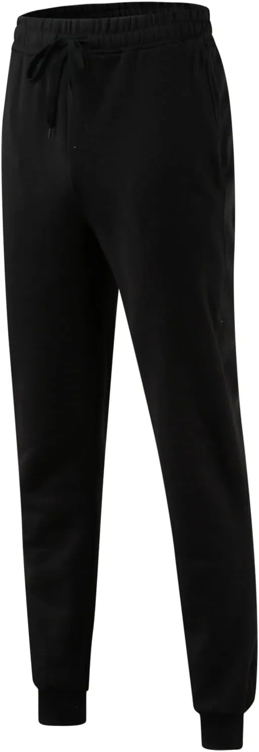 Mens Sweatpants with Pockets Big and Tall Long Pants Workout Trousers Men's Fleece Sweatpants Cotton Soft Sherpa Lined