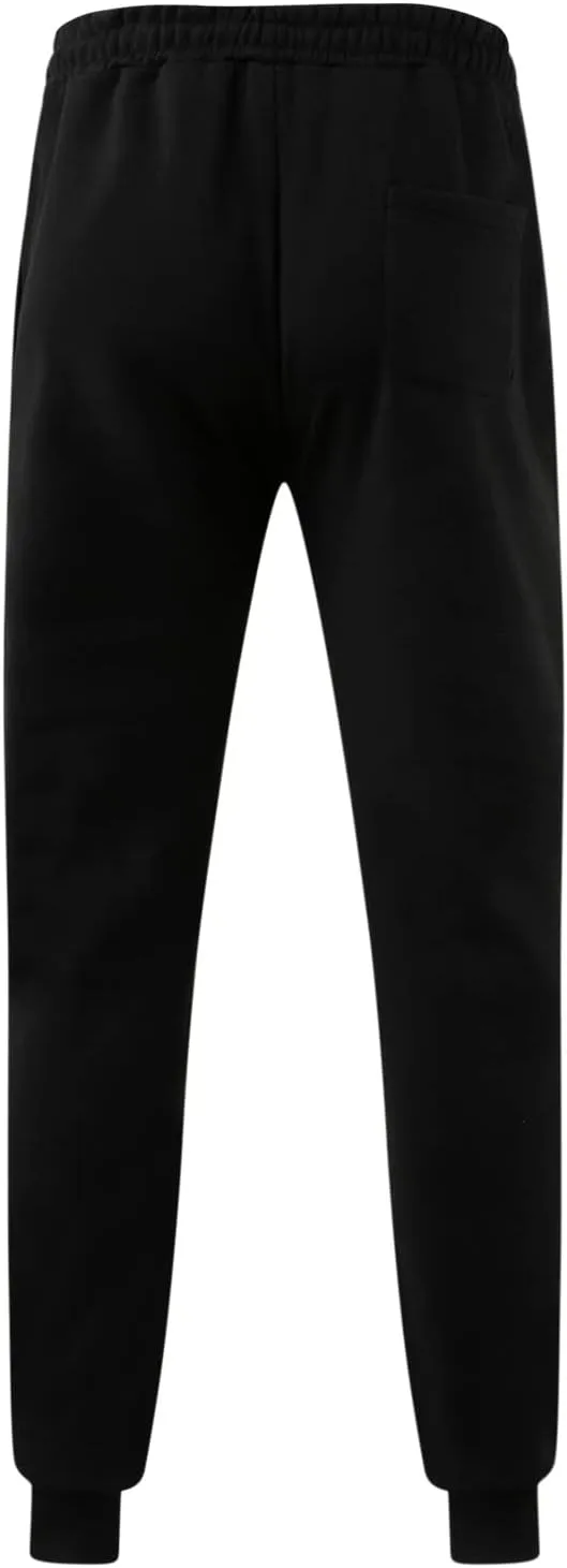Mens Sweatpants with Pockets Big and Tall Long Pants Workout Trousers Men's Fleece Sweatpants Cotton Soft Sherpa Lined