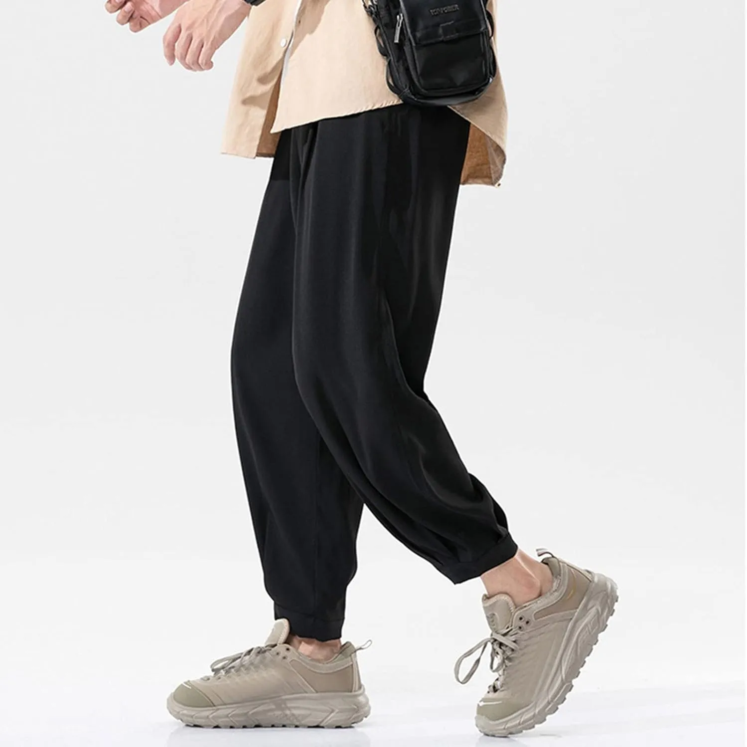 Mens Workout Cargo Sweatpants Slim Fit Trousers Mens Sweatpants Athletic Workout Casual Jogger Black Long Track Pants