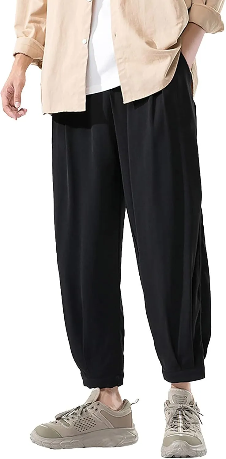 Mens Workout Cargo Sweatpants Slim Fit Trousers Mens Sweatpants Athletic Workout Casual Jogger Black Long Track Pants