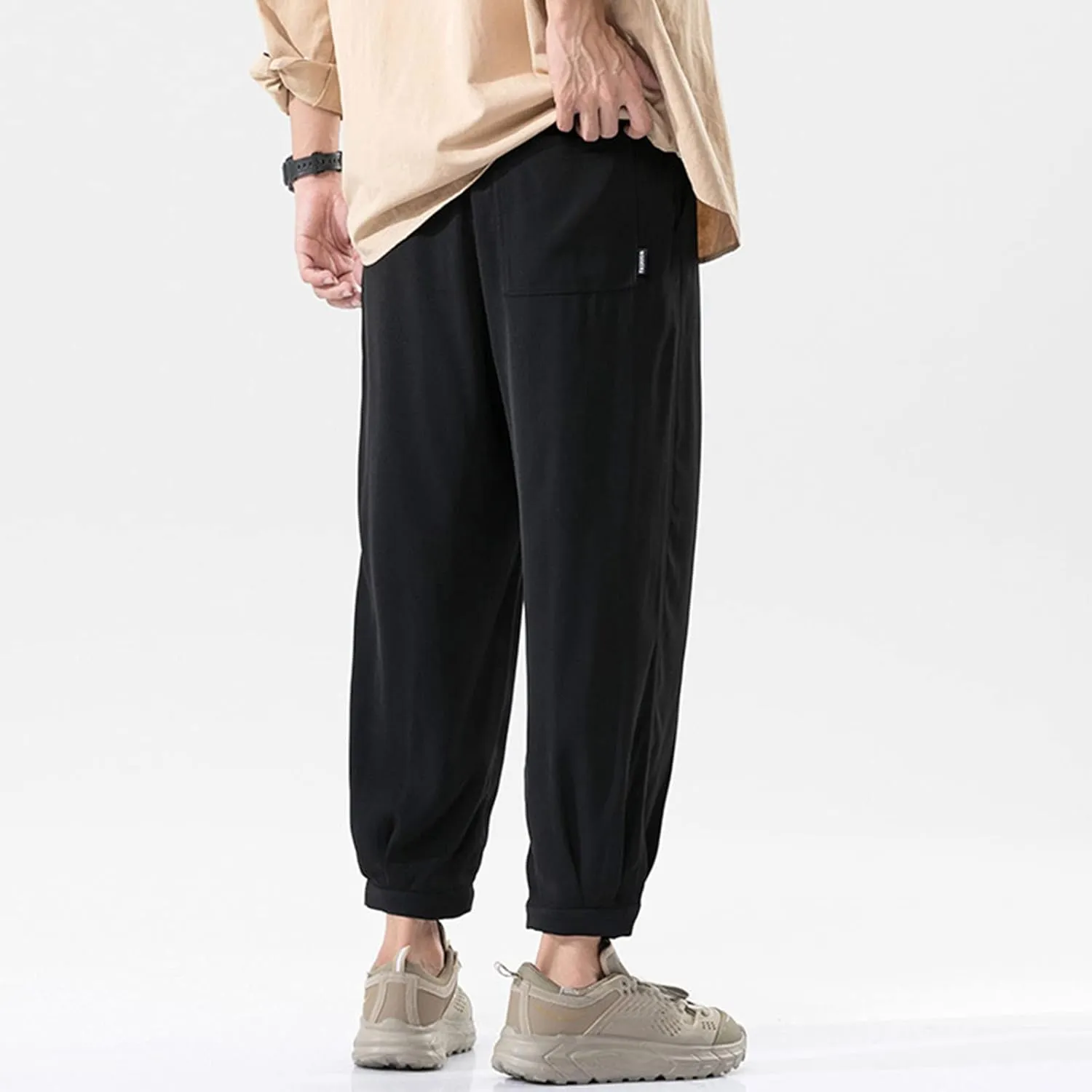 Mens Workout Cargo Sweatpants Slim Fit Trousers Mens Sweatpants Athletic Workout Casual Jogger Black Long Track Pants