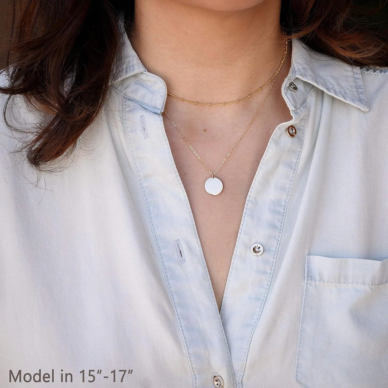 MEVECCO Layered Heart Necklace Pendant Handmade 18k Gold Plated Dainty Gold Choker Arrow Bar Layering Long Necklace for Women