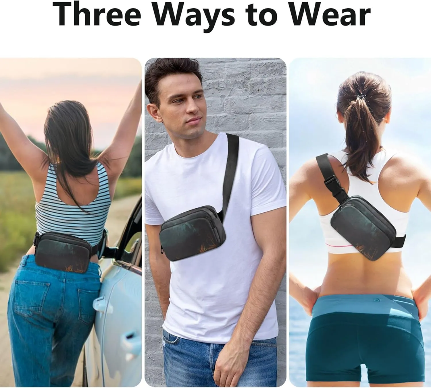 Mountainous Landscape Albert Bierstadt Fanny Pack for Women Waterproof Hip Pack Belt Pouch Cute Waist Pouch for Women