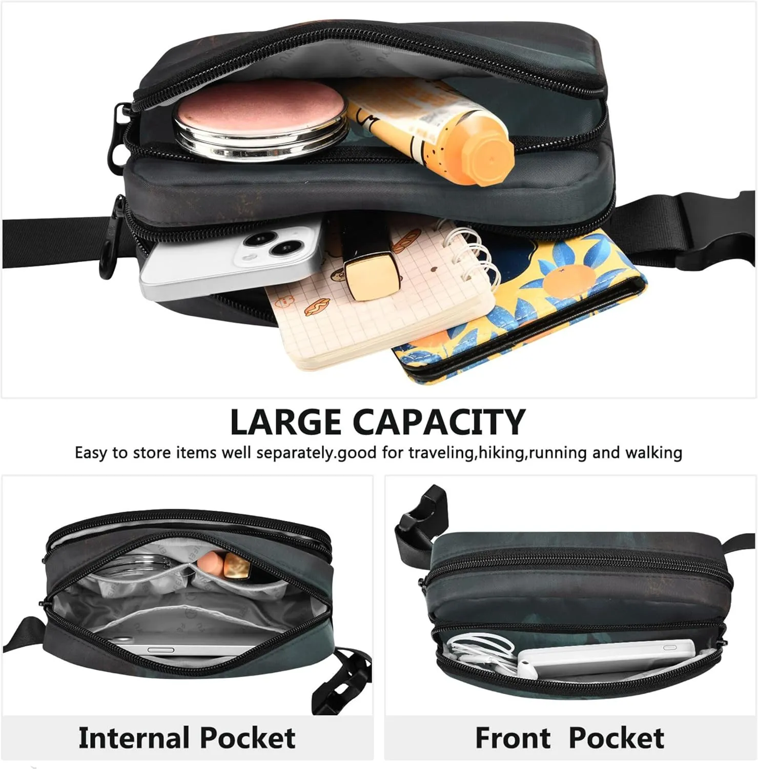 Mountainous Landscape Albert Bierstadt Fanny Pack for Women Waterproof Hip Pack Belt Pouch Cute Waist Pouch for Women