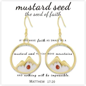 Mustard Seed Earrings Christian Earrings Gifts for Women Faith Mustard Seed Dangle Drop Earrings Inspirational Christian Religious Jewelry Gifts for Teen Girls