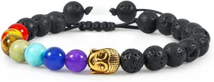 natural stone tiger eye 7 chakra bracelets & bangles yoga balance beads prayer elastic bracelet men