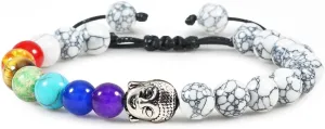 natural stone tiger eye 7 chakra bracelets & bangles yoga balance beads prayer elastic bracelet men