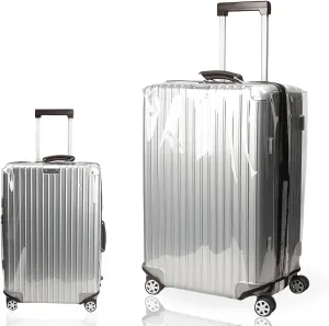 No Disassembly Suitcase Covers for Luggage - Clear Luggage Cover Protector, Black PVC Luggage Protector Suitcase Cover (Transparent - 0.3mm, 28)