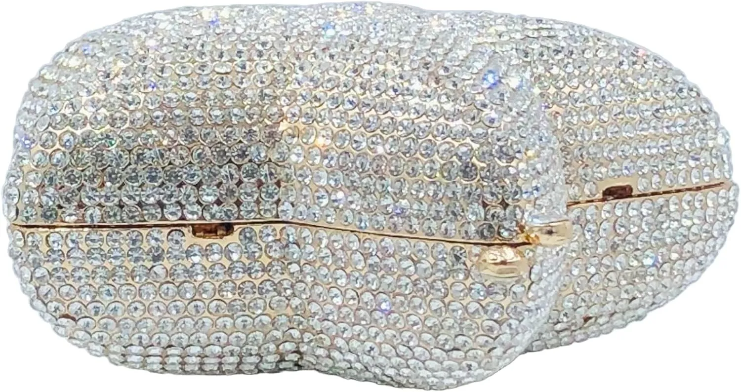 Novelty 3D Star Shape Women Crystal Clutch Evening Bag Party Prom Dinner Rhinestone Clutch Purses and Handbags,Mini