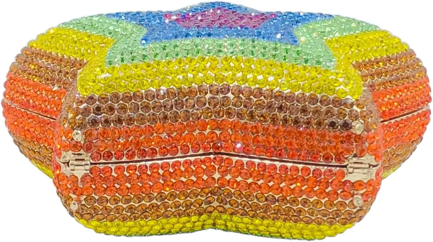 Novelty 3D Star Shape Women Crystal Clutch Evening Bag Party Prom Dinner Rhinestone Clutch Purses and Handbags,Mini