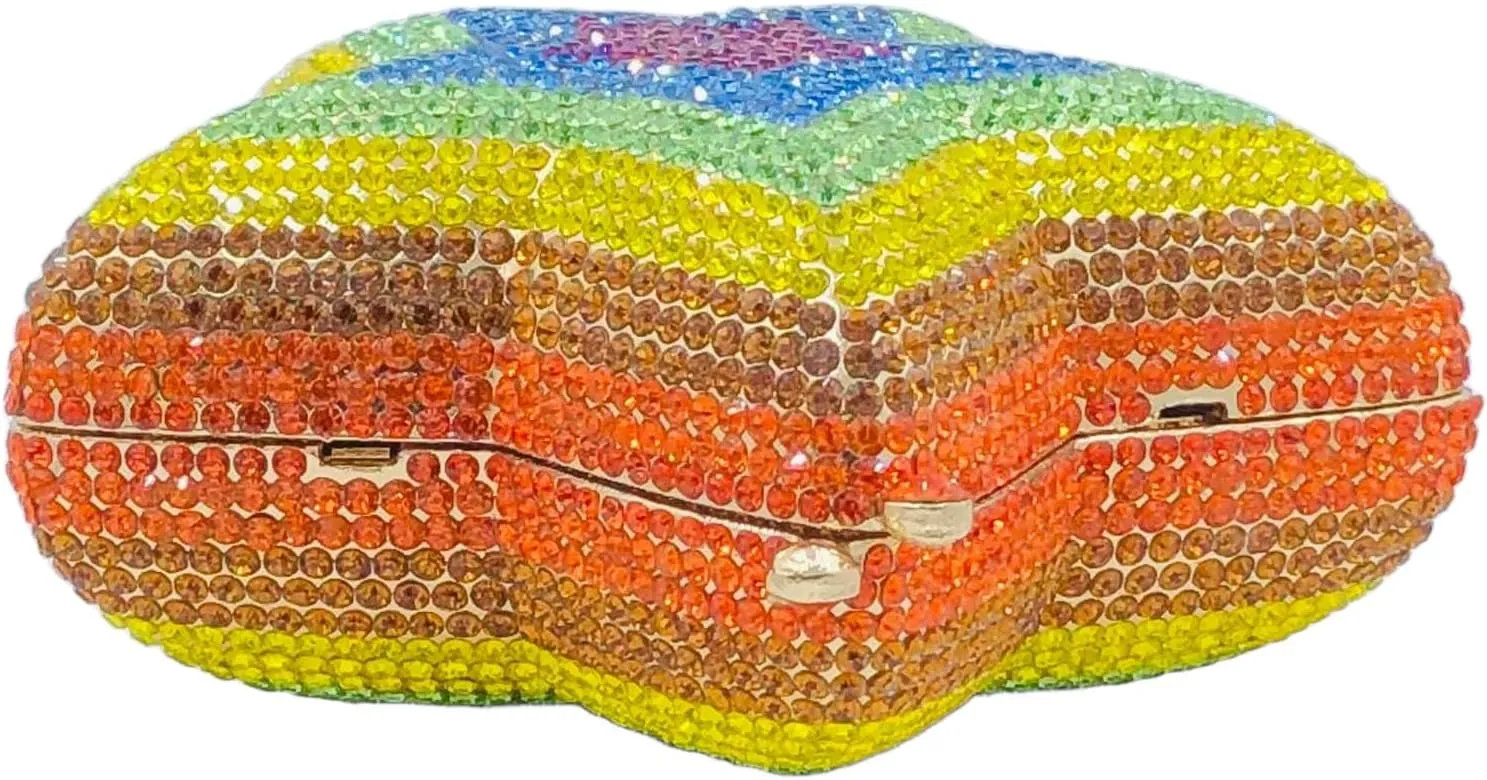 Novelty 3D Star Shape Women Crystal Clutch Evening Bag Party Prom Dinner Rhinestone Clutch Purses and Handbags,Mini