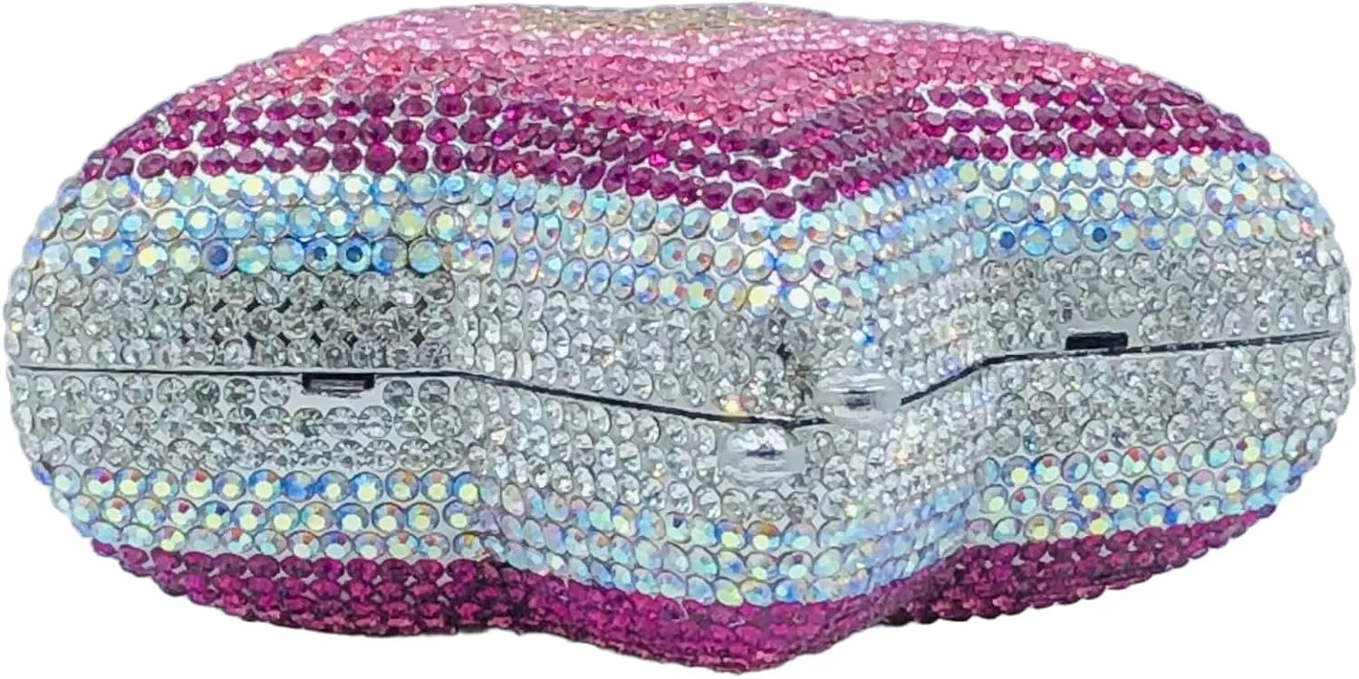 Novelty 3D Star Shape Women Crystal Clutch Evening Bag Party Prom Dinner Rhinestone Clutch Purses and Handbags,Mini