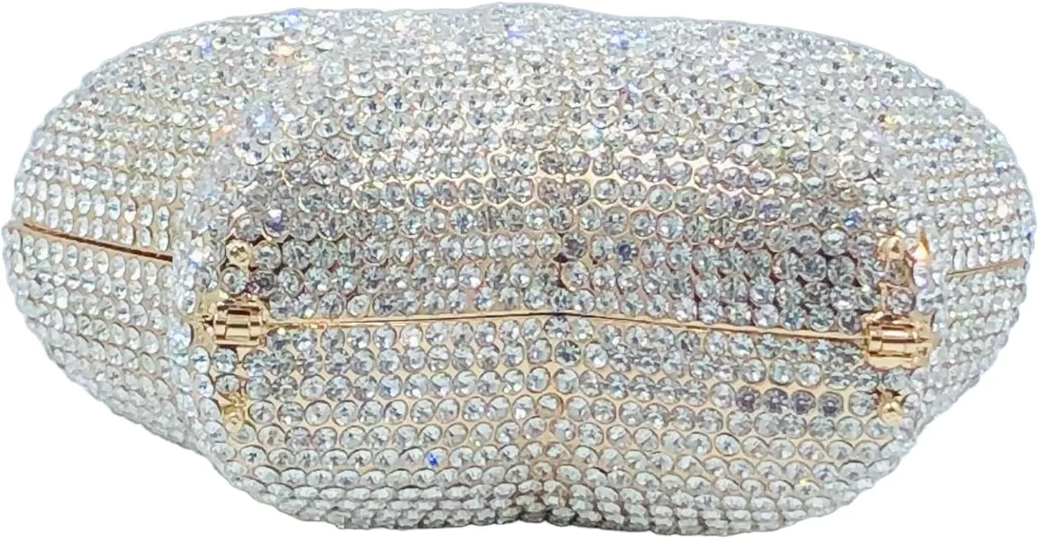 Novelty 3D Star Shape Women Crystal Clutch Evening Bag Party Prom Dinner Rhinestone Clutch Purses and Handbags,Mini