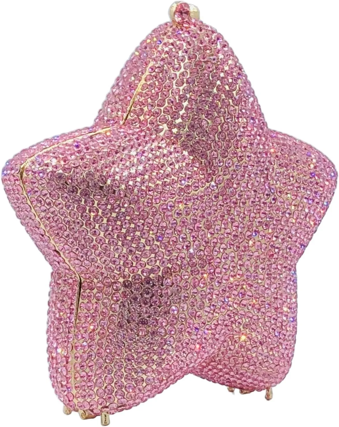 Novelty 3D Star Shape Women Crystal Clutch Evening Bag Party Prom Dinner Rhinestone Clutch Purses and Handbags,Mini