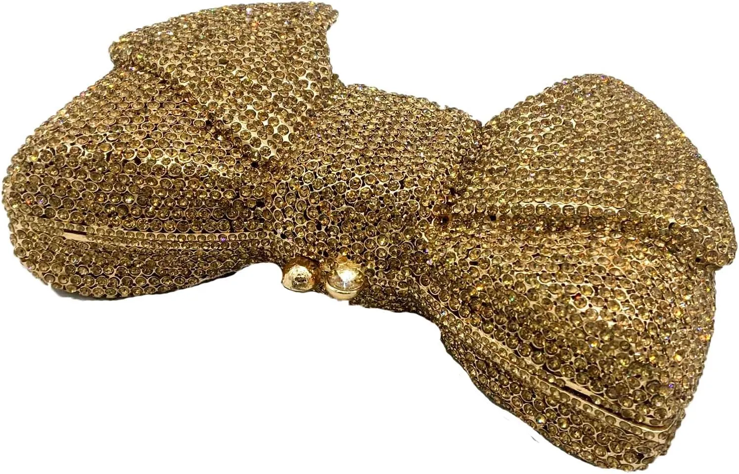 Novelty Bow Crystal Clutch Bag Women Designer Evening Handbags Bridal Party Rhinestone Clutch Purse Prom Bag,Small