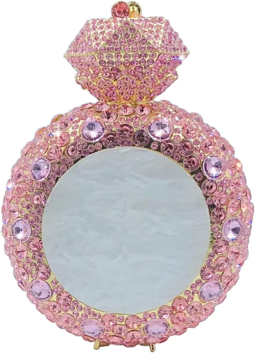 Novelty Diamond Ring Crystal Clutch Women Evening Bag Party Prom Wedding Rhinestone Clutch Purses and Handbags,Mini