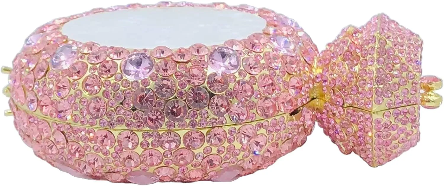 Novelty Diamond Ring Crystal Clutch Women Evening Bag Party Prom Wedding Rhinestone Clutch Purses and Handbags,Mini