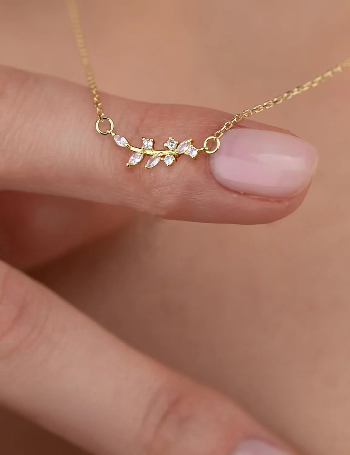 ORAZIO Layered Gold Necklaces for Women Non Tarnish, Dainty 14K Gold Plated Cubic Zirconia Necklace Stack Layering Chain Necklaces Stackable Cute CZ Pendant Choker Necklace for Women
