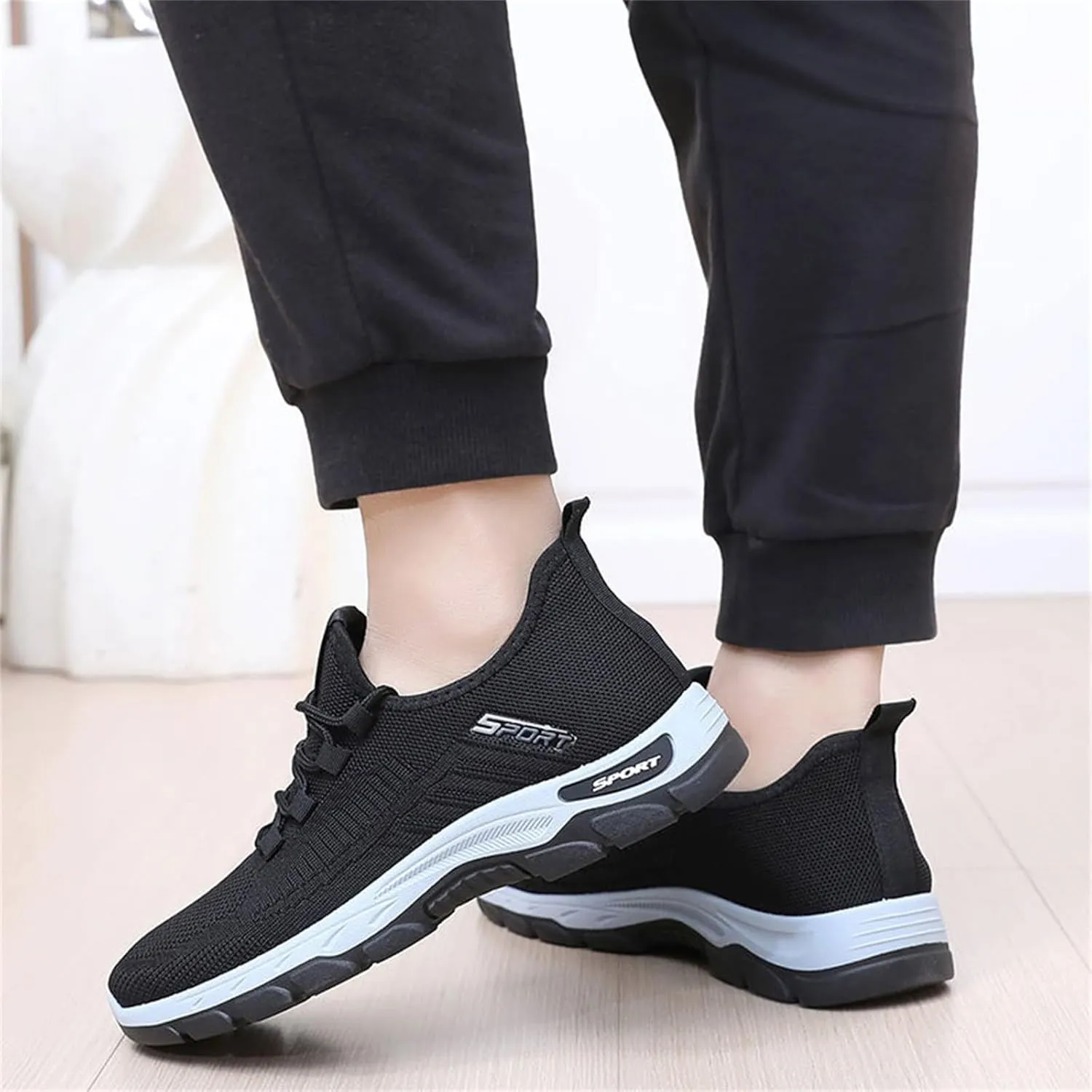 Ortho Shoes for Women Men Knitted Mesh Breathable Orthopedic Sneaker,Non Slip&Arch Support Soft-Soled Tennis Athletic Hiking Shoe,Lightweight Plantar Fasciitis Neuropathy Sneakers with Wide Toe Box
