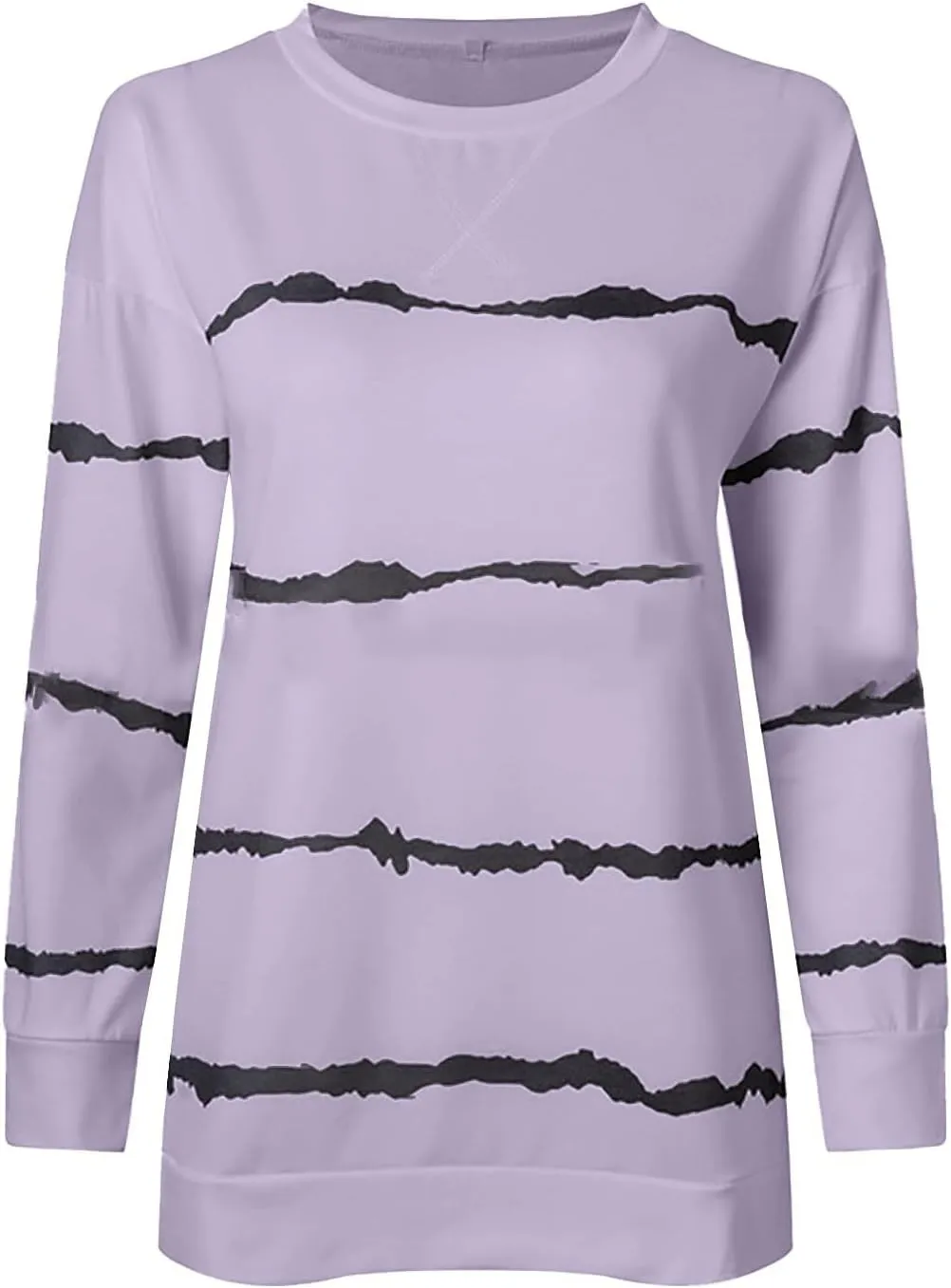 Oversized Sweatshirt For Women Plus Size Long Sleeve Fall Tops Side Split Crewneck Pullover