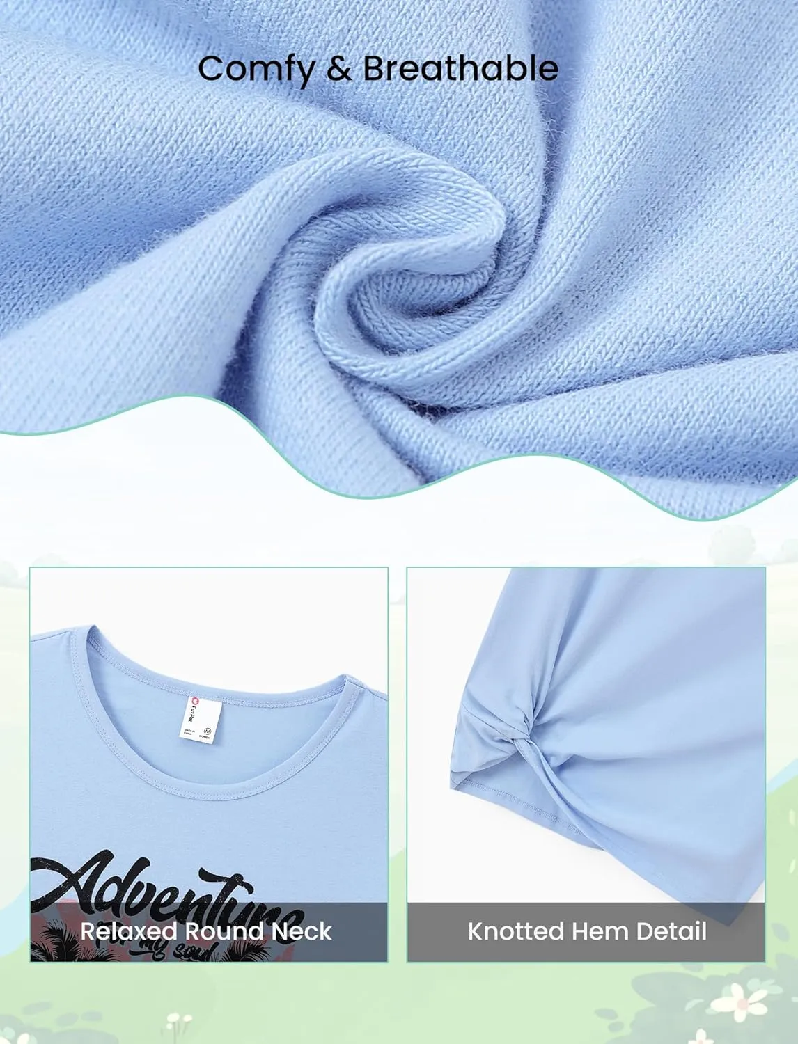 PATPAT Mommy and Me Matching Beach T Shirt Dresses:Short-Sleeve T-Shirt Dresses Vacation Outfits