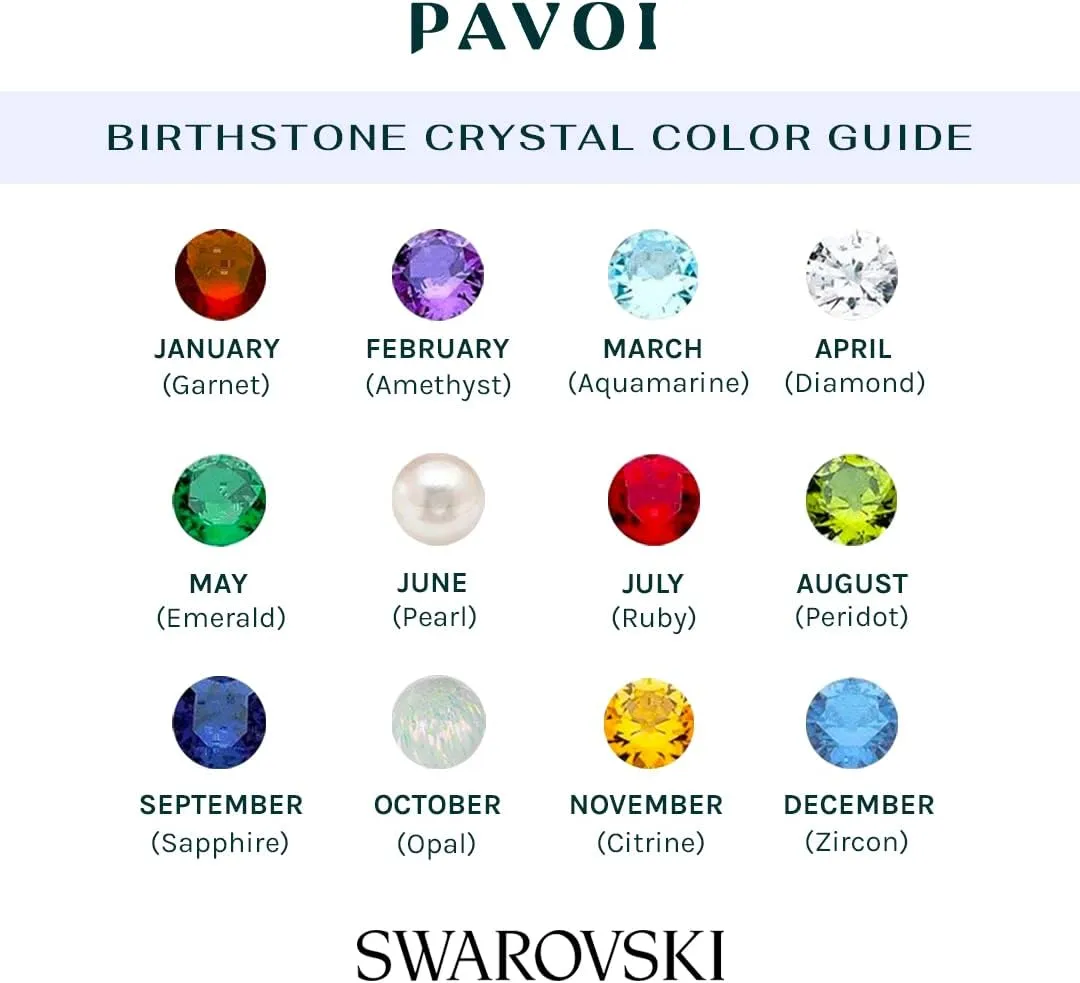 PAVOI 14K Gold Plated Crystal Birthstone Rings | Rings For Women