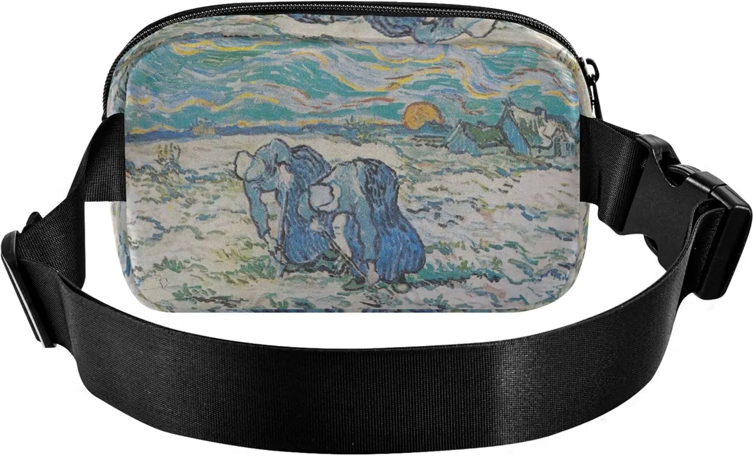 Peasant Digging Field Sunset Vangogh Fanny Packs for Women Belt Bag Hip Pack Waterproof Funny Travel Waist Pack for Men