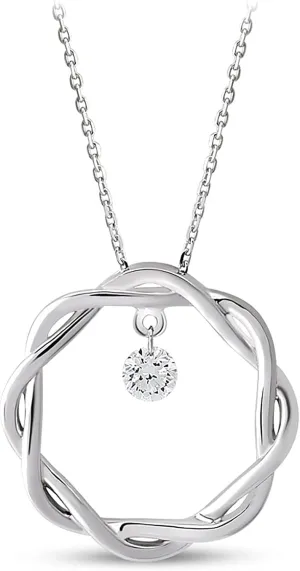 Pendant Necklaces - 0.01 to 0.16 Carat Certified Diamond Necklace - 14k Gold Necklace with Jewelry Box - Gifts for Women (17.7 inch / 45 cm)