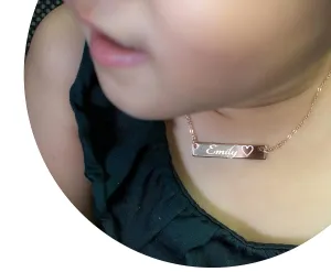 Personalized Baby Necklace - Mothers Necklace, Mom Necklace with Kids Names, Birthstone Necklaces for Girls, Christmas Baby Gift, Ideal Personalized Baby Gift for Girls