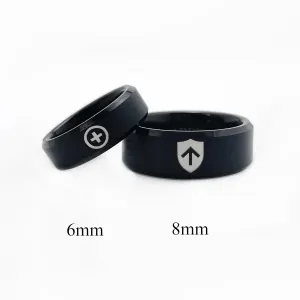 Personalized BDSM Couple Rings Male Owner & Female Owned Sub