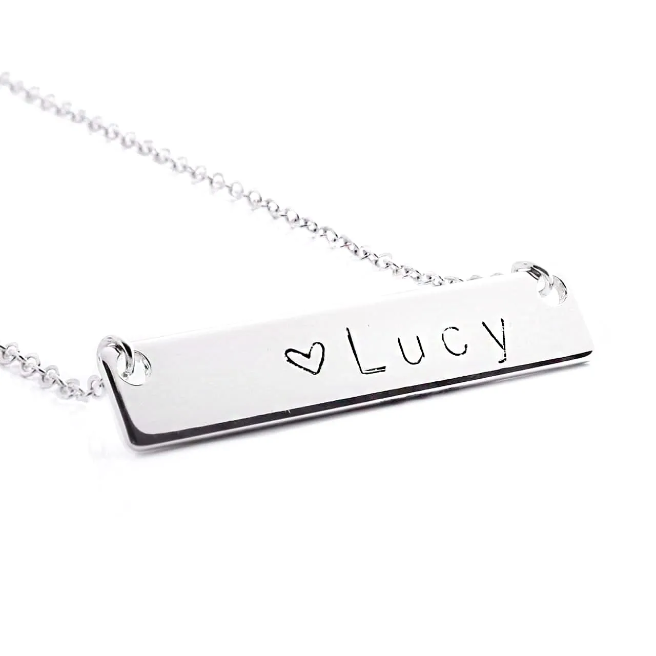 Personalized Gift Necklace for Women Name Plate Bar Necklace 16K Gold Rose Gold Silver Plated Dainty LetterPersonalized Delicate Plate Initial Charm Bridesmaid Graduation Day Gift