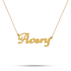 Personalized Name Necklace 14k Gold Custom Name Necklace Dainty Name Necklace Name Plate Necklace Customized Perfect Jewelry Gift for Women, Her, Girlfriend, Mother