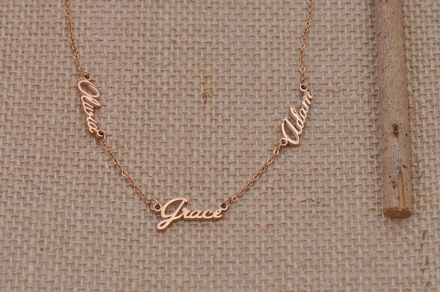 Personalized Name Necklace for Women 18K Gold Plated Custom Name Necklaces Customized Stainless Steel Pendant Jewelry Gifts for Mother Day Christmas Graduation
