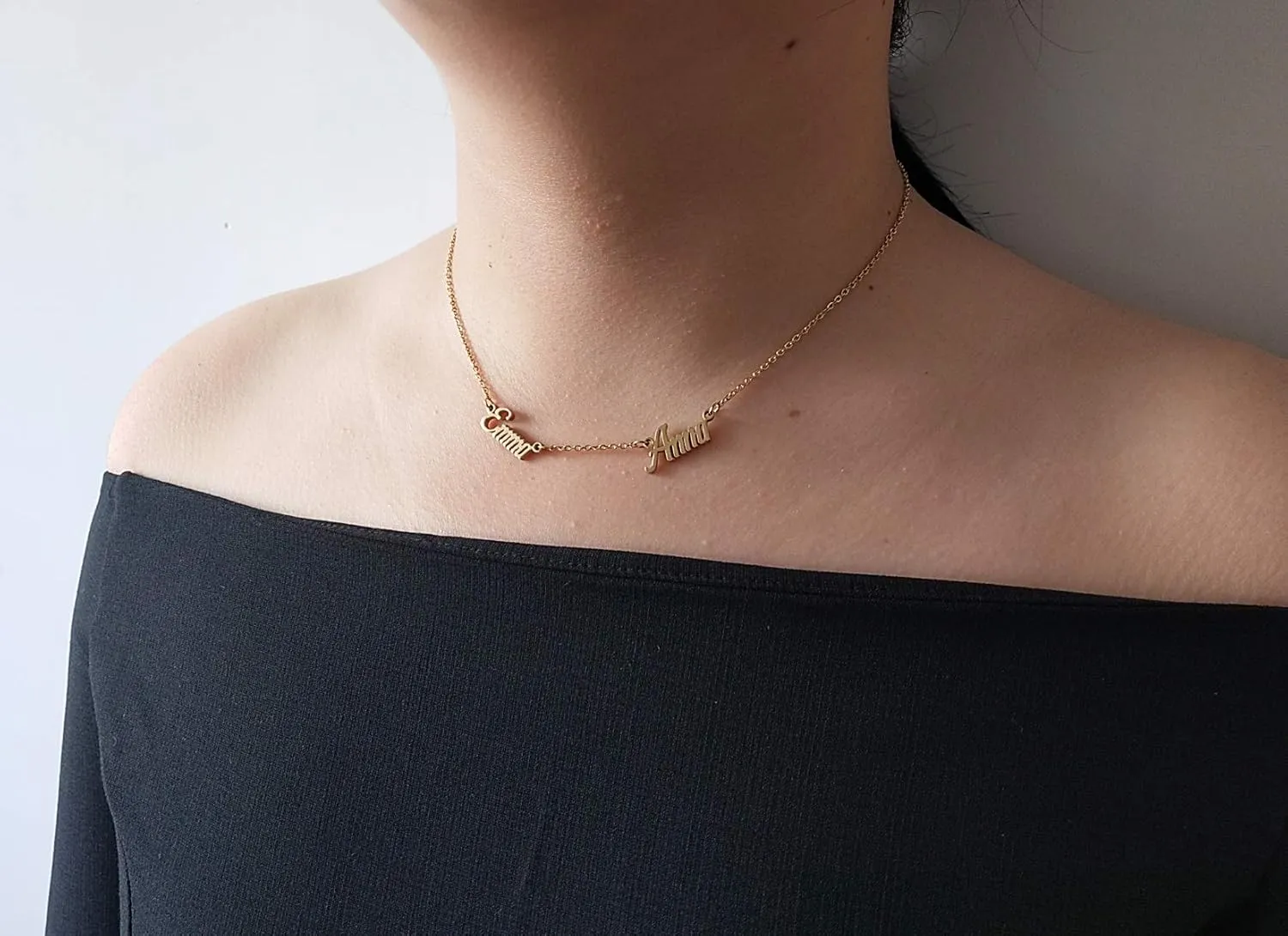Personalized Name Necklace for Women 18K Gold Plated Custom Name Necklaces Customized Stainless Steel Pendant Jewelry Gifts for Mother Day Christmas Graduation