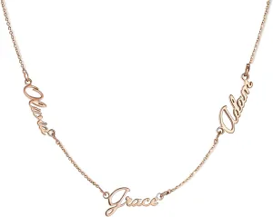 Personalized Name Necklace for Women 18K Gold Plated Custom Name Necklaces Customized Stainless Steel Pendant Jewelry Gifts for Mother Day Christmas Graduation