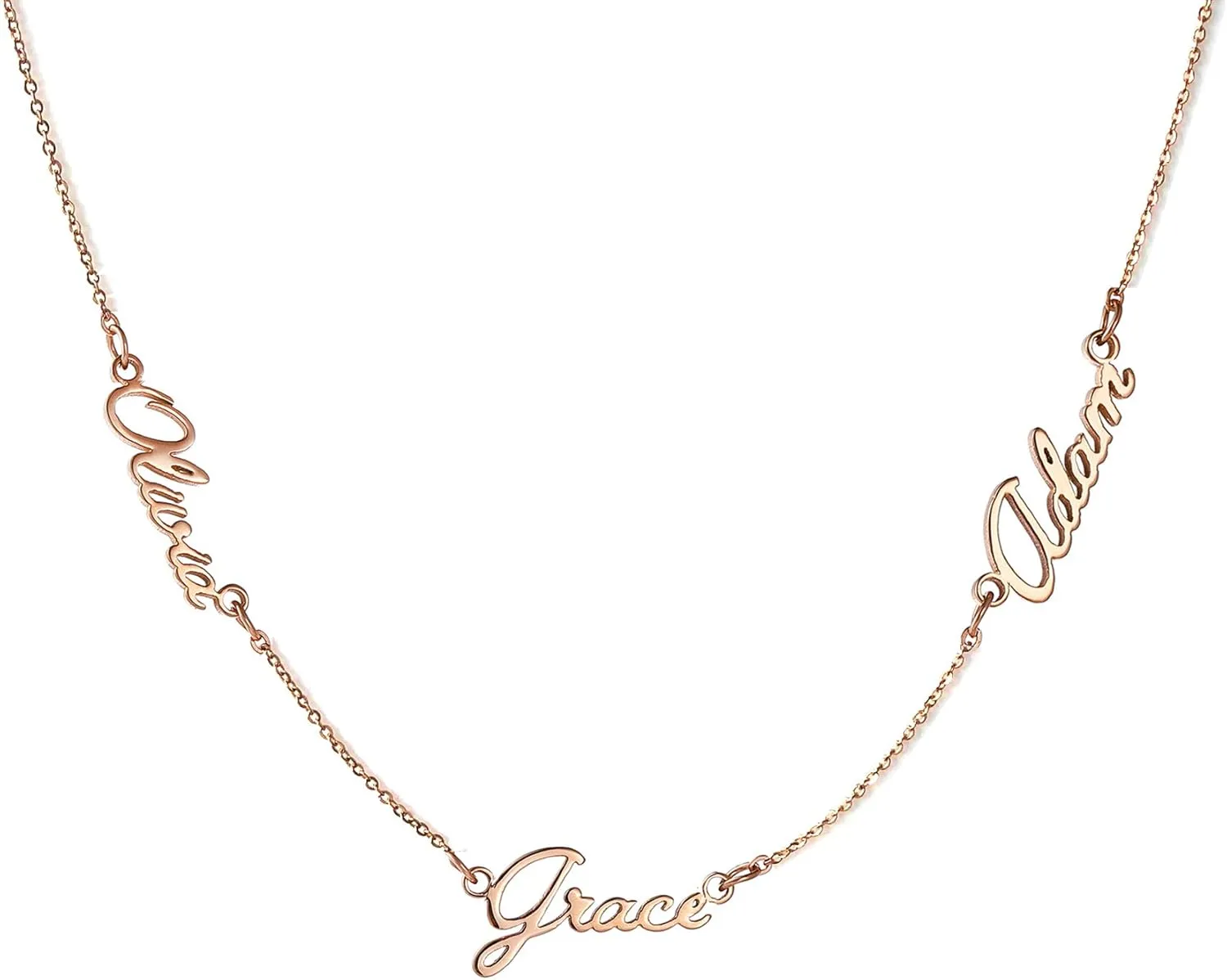 Personalized Name Necklace for Women 18K Gold Plated Custom Name Necklaces Customized Stainless Steel Pendant Jewelry Gifts for Mother Day Christmas Graduation