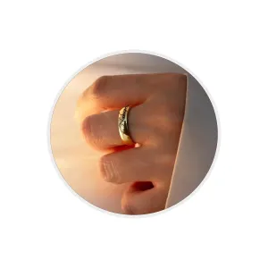 Personalized Name Ring 16K Plated Gold Rose Gold Silver Size 5 12 Personalized Ink Filled Ring Bridesmaids Couple Ring