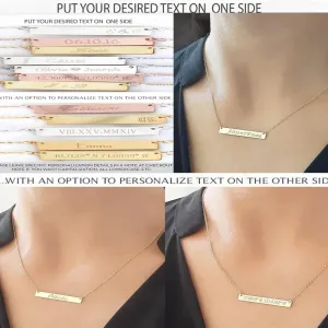 Personalized Necklace, Customized Name Necklace, Engraved Message Jewelry for Mom, Initial Necklace, Custom Engraved Letter Necklace, Love Necklace
