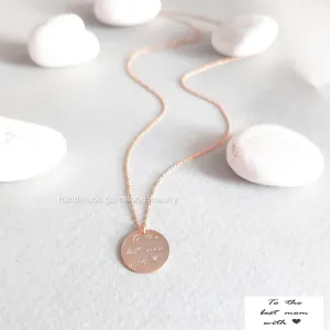 Personalized Necklace for Women, Customized Name Necklace, Engraved Message Jewelry for Mom, Initial Necklace, Custom Engraved Letter Necklace