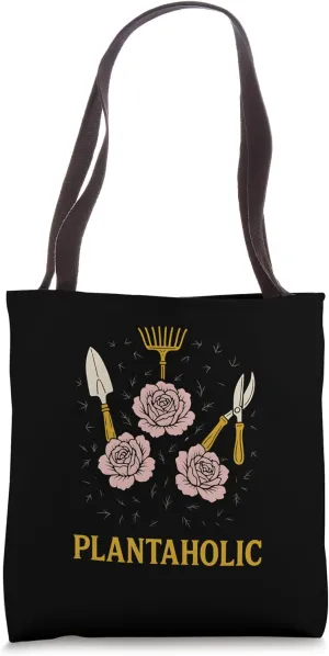 Plantaholic Vintage Womens Boho Garden Tote Bag