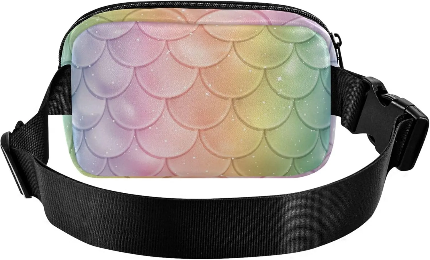 Rainbow Fish Scale Fanny Pack for Women Funny Belt Bag Hip Pack Waterproof Waist Purse for Women
