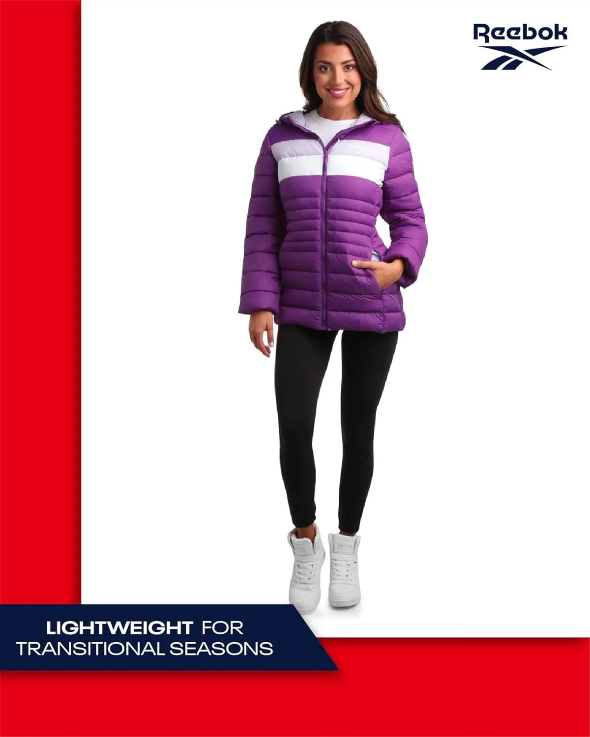 Reebok Women Jacket - Packable Quilted Puffer Coat  Casual Jacket for Women (S-XL)