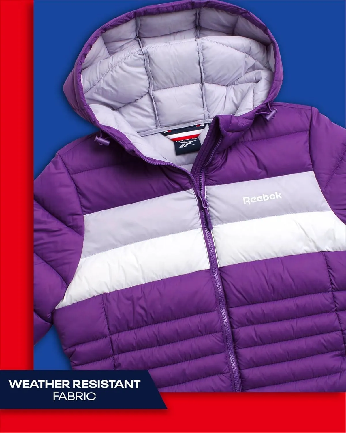 Reebok Women Jacket - Packable Quilted Puffer Coat  Casual Jacket for Women (S-XL)