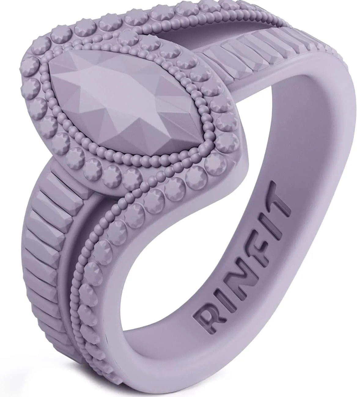 Rinfit Silicone Rings for Women - Promise Ring for Her - Rubber Wedding Bands Women - Marquise & Pear - Patented Design