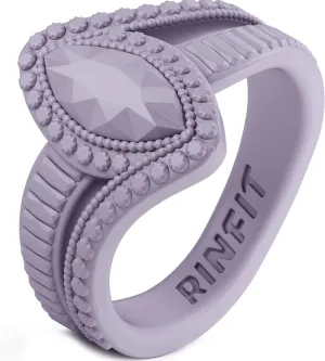 Rinfit Silicone Rings for Women - Promise Ring for Her - Rubber Wedding Bands Women - Marquise & Pear - Patented Design