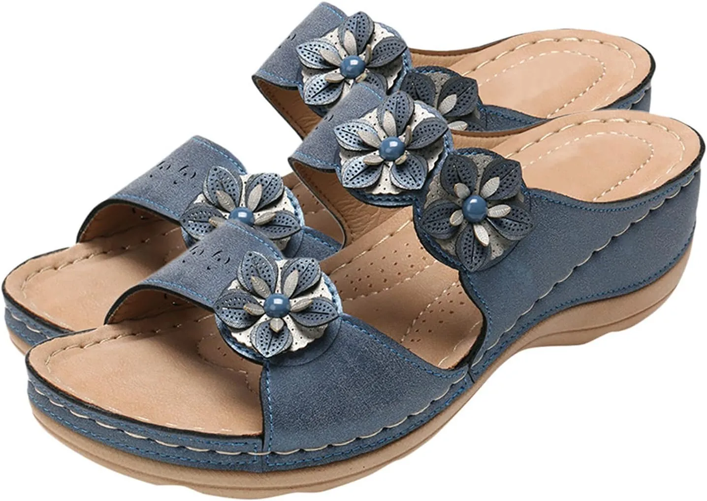 Sandals Women Comfortable, Women Premium Orthopedic Open Toe Sandals Retro Anti-Slip Summer Casual Sandals