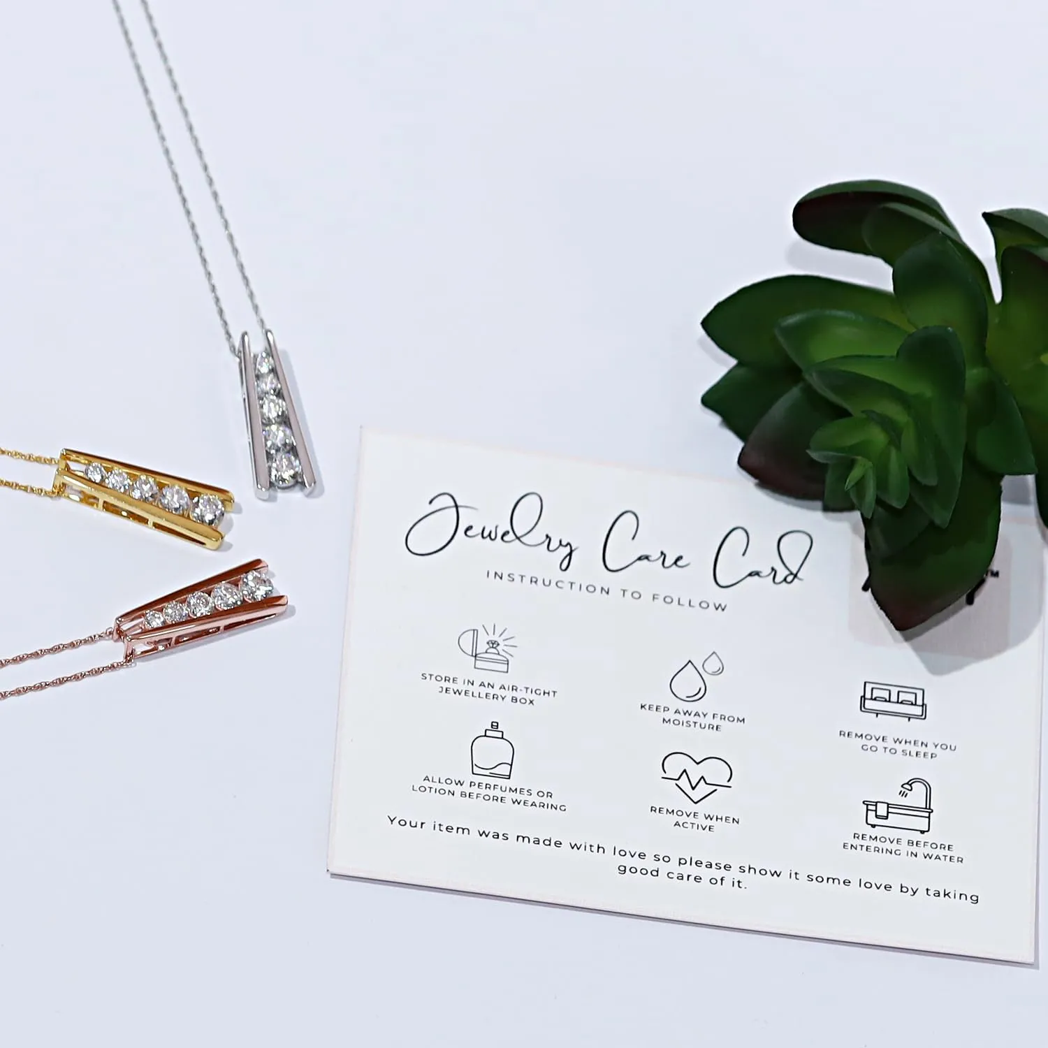 SAVEARTH DIAMONDS 1.25 Carat Lab Created Moissanite & Lab Grown Diamond Five Stone Journey Bar Pendant Necklace In 14k Gold Over Sterling Silver Jewelry With 18" Chain, Gift For Her